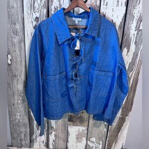 TCEC Blue Denim Women's Jacket/ Top Size Large NWT